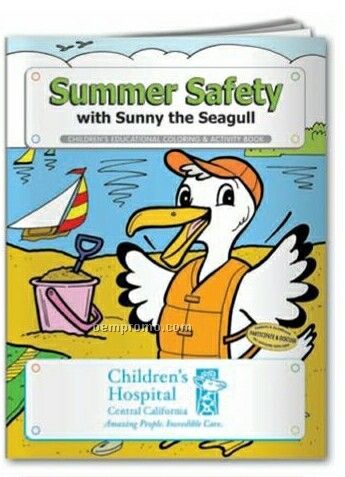 Coloring Book - Summer Safety W/Sunny The Seagull
