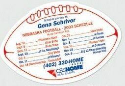 Football Sports Schedule Magnet