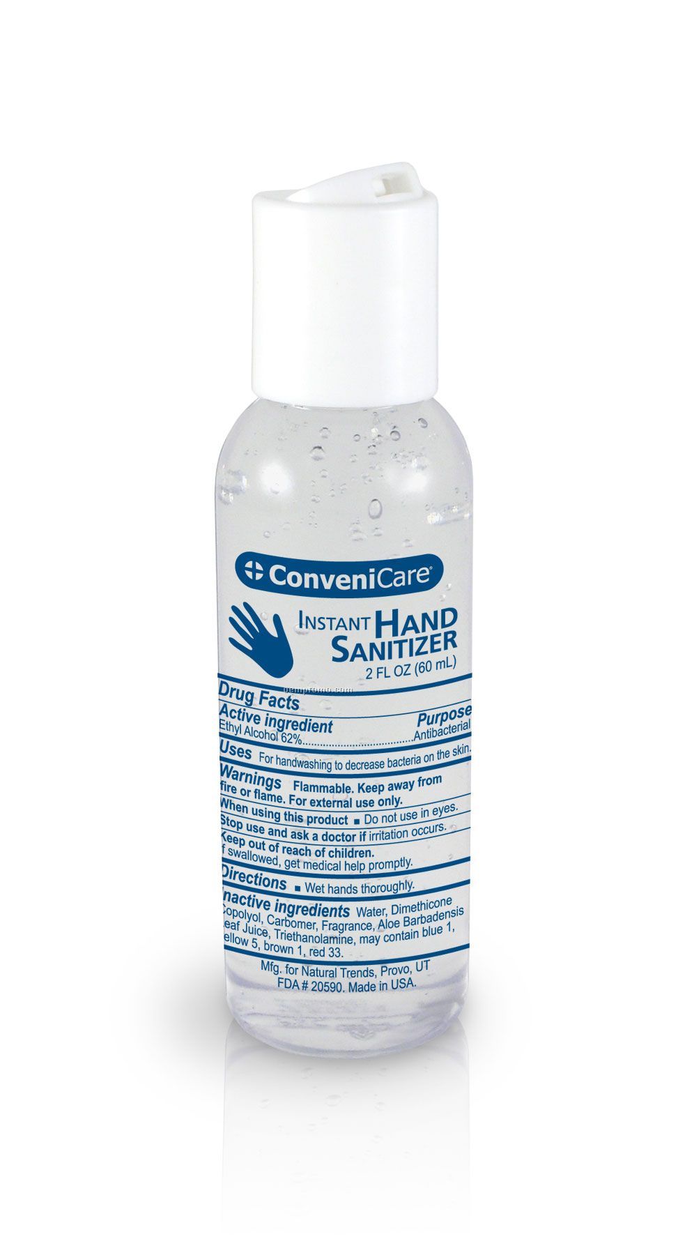 Instant Hand Sanitizer Gel - Stock 2 Oz. Round Bottle