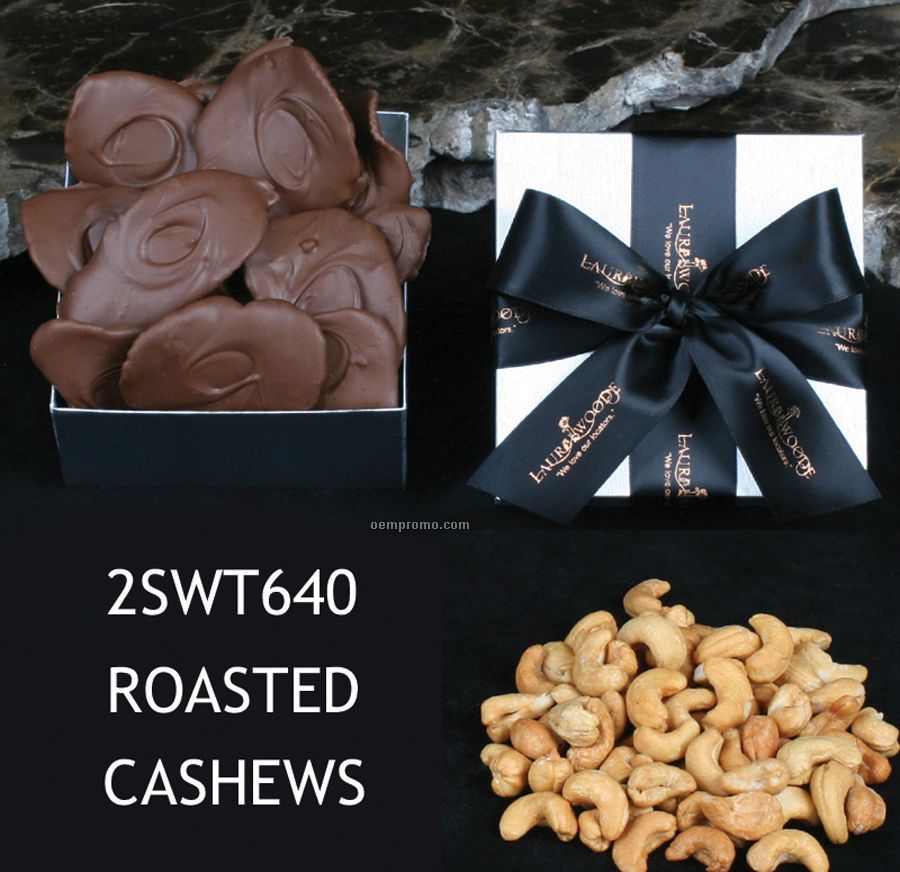 Roasted Cashews In A Silver Foil Gift Box (9 Oz.)