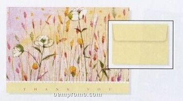 Small Boxed Thank You Note Cards - Meadow Flowers