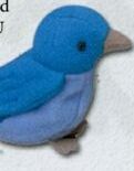 3" Blue Bird Weebeans Bean Bag Animal