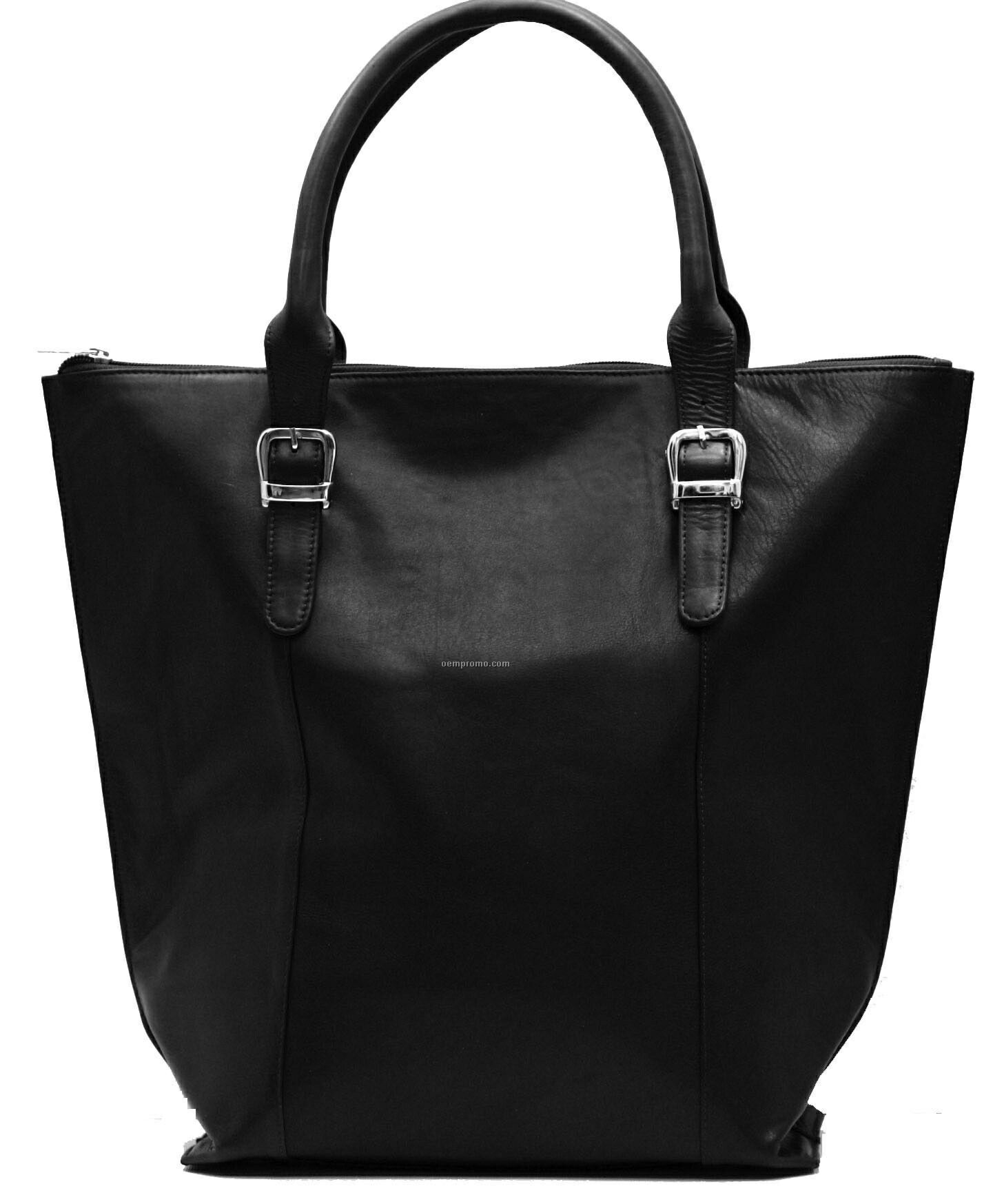 Ladies Black Candelora Double Handle & Shoulder Strap Bag