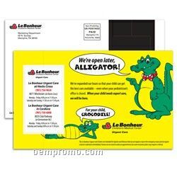 Magnetic Perforated Postcard/ Business Card (5-1/4"X8-1/2") 4 Color Process
