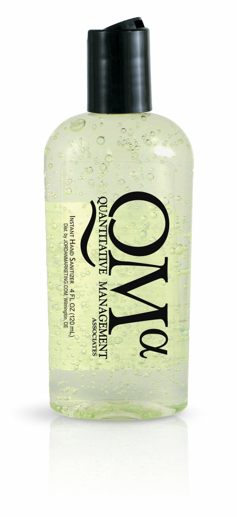 4 Oz. Instant Hand Sanitizer Gel In Oval Bottle With Press Lid