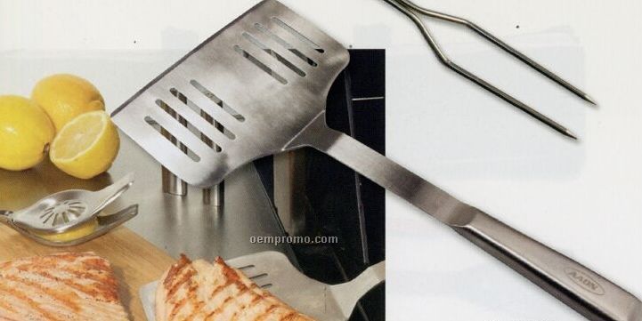 Bbq Fish Set With Spatula & Salt/ Pepper Shakers