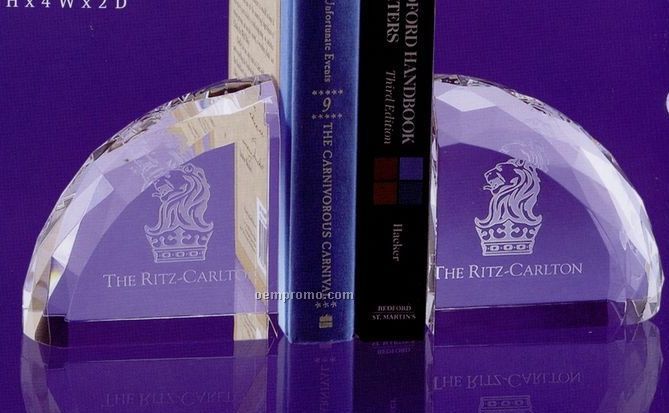 Faceted Crystal Book Ends