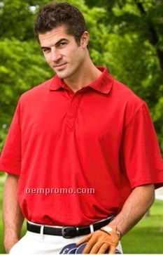 Men's Play Dry Jacquard Solid Polo Shirt