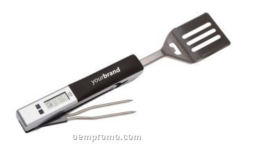 Multifunction Barbeque Tool With Digital Thermometer