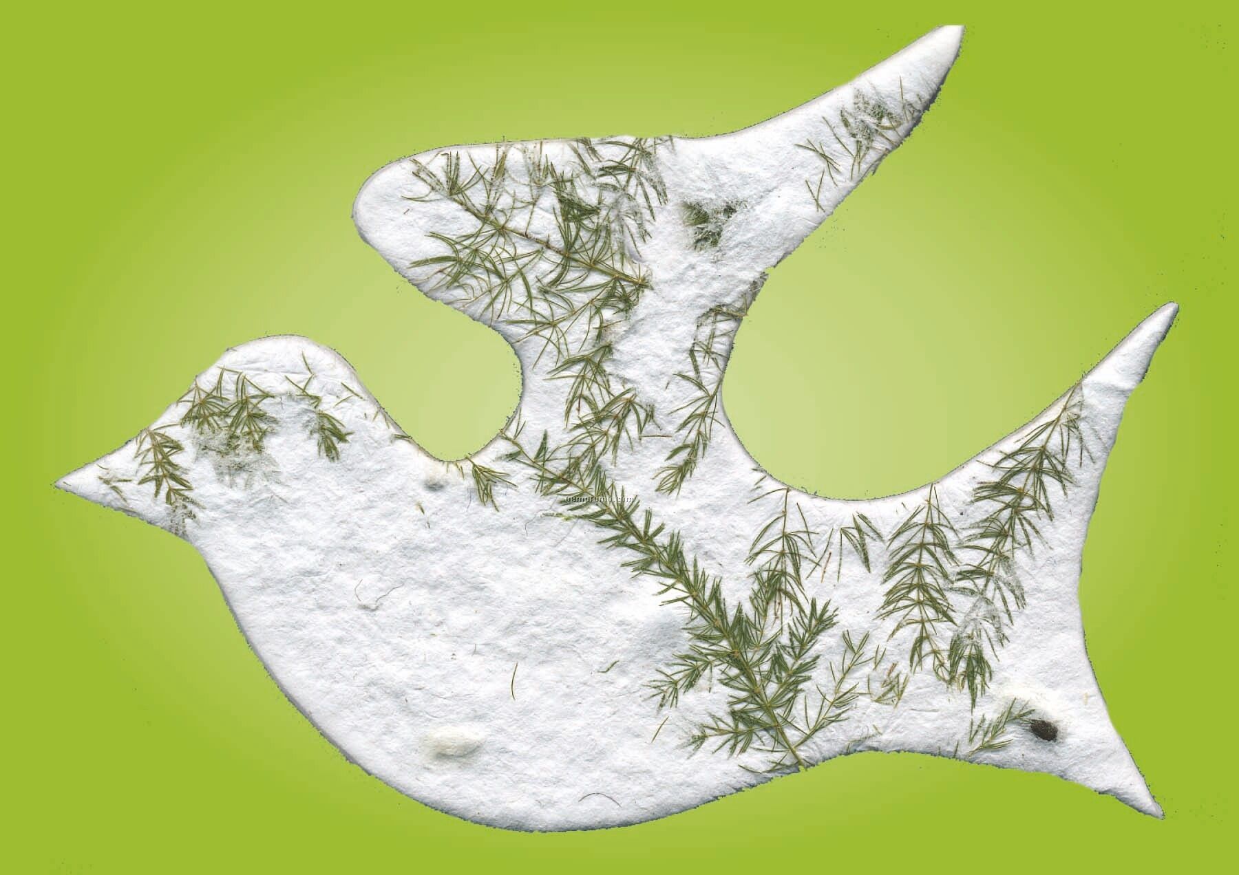 Pine Tree Dove Ornament With Embedded Seed