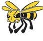 Stock Punching Hornet Mascot Chenille Patch