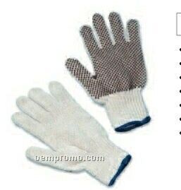String Gloves W/ Pvc Dots On Palm (Small)