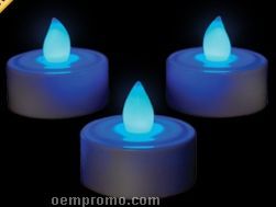 Blank Blue LED Tea Light Candle