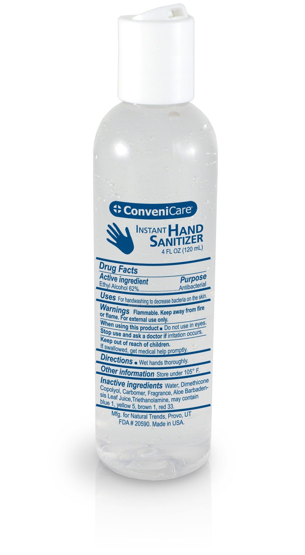 Instant Hand Sanitizer Gel - Stock 4 Oz. Round Bottle