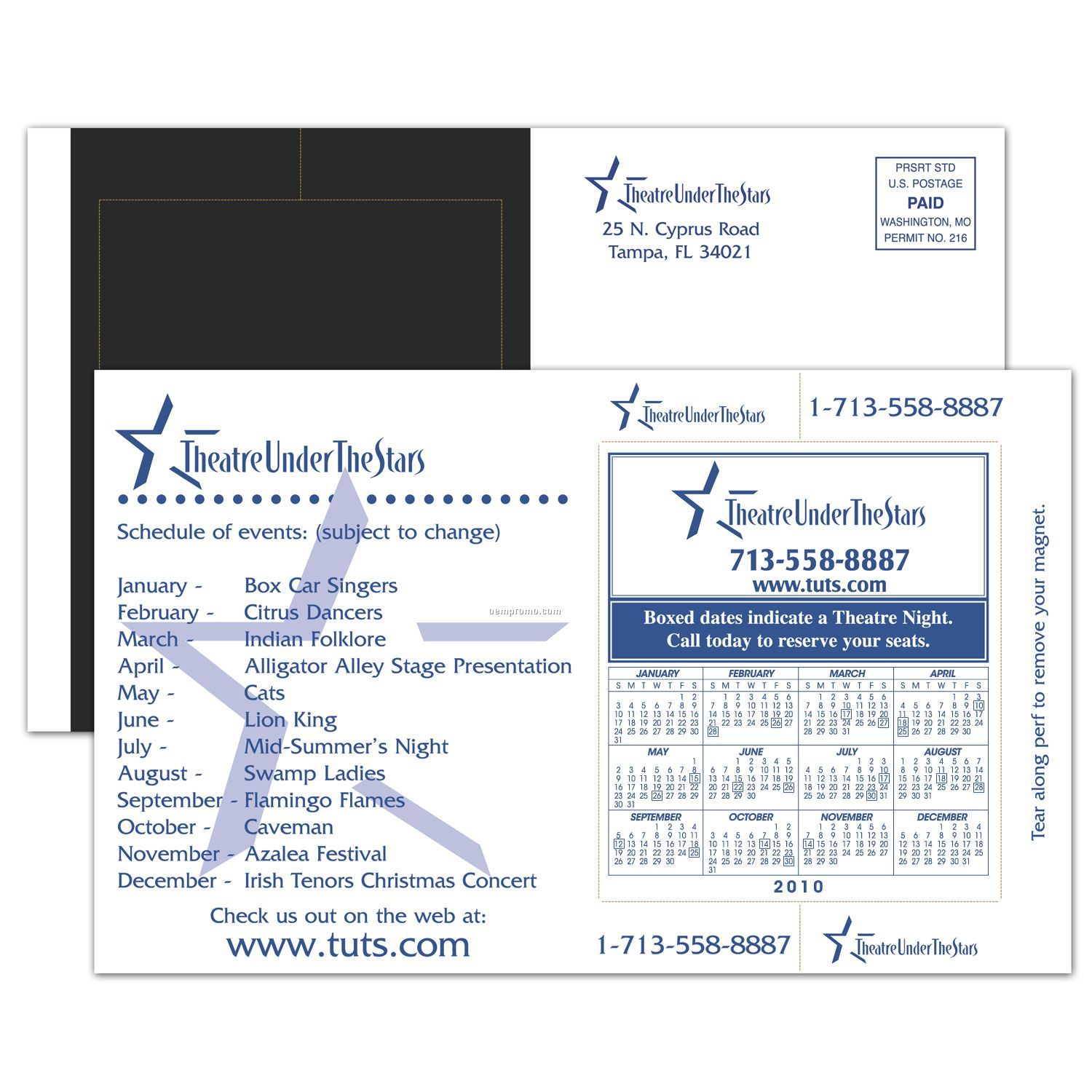 Magnetic Perforated Postcard W/ Magnet (5 1/4"X8 1/2") - 4 Color Process
