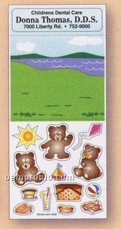 Peel N Play Sticker Sheet W/ Repositionable Bear Picnic Scene