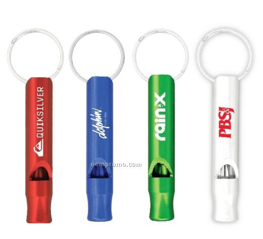 Aluminum Metal Whistle Keychain (12-15 Day Service)