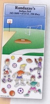 Peel N Play Sticker Sheet W/ Repositionable Children's Sport Scene