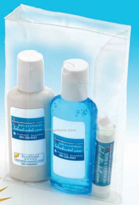 Personal Care Kit W/ Sunscreen, Lip Balm And Anti Bacterial