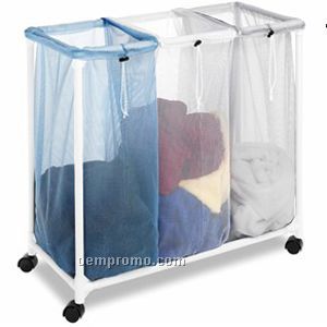 Whitmor Pvc Triple Mesh Laundry Bag With Cart