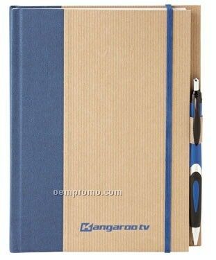 Eco Perfect Bound Hard Cover 2-tone Journal & Pen Combo