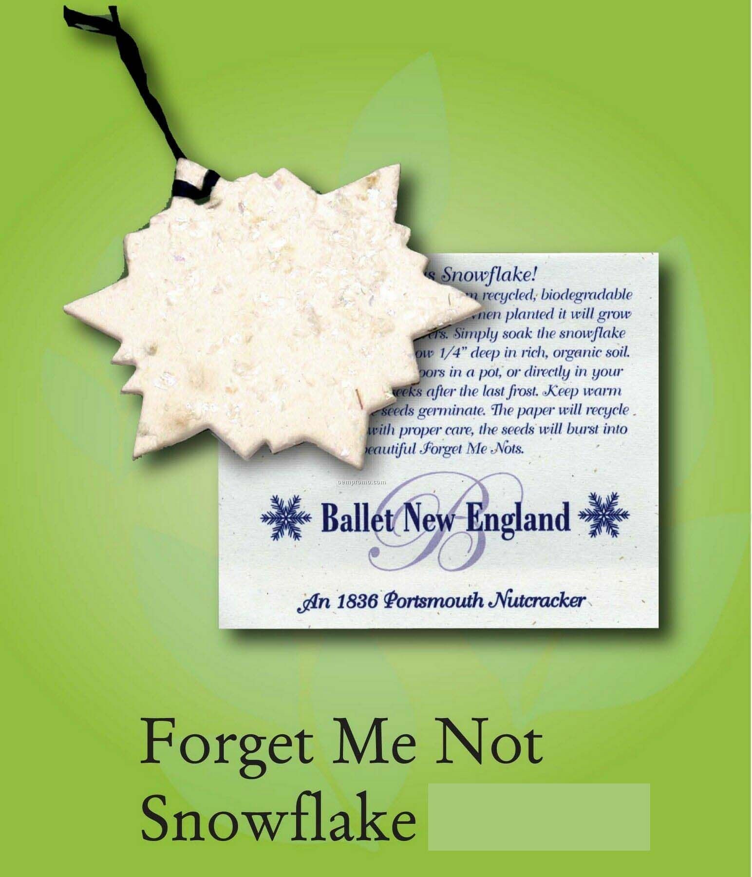 Forget Me Not Snowflake Ornament With Embedded Seed