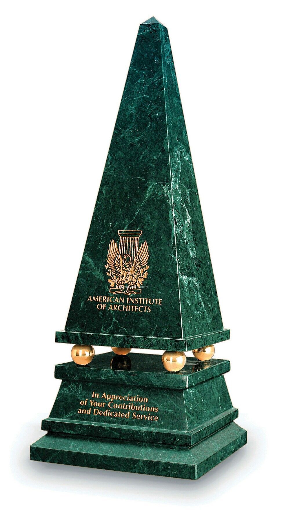 Grande Obelisk Award (Green Marble)
