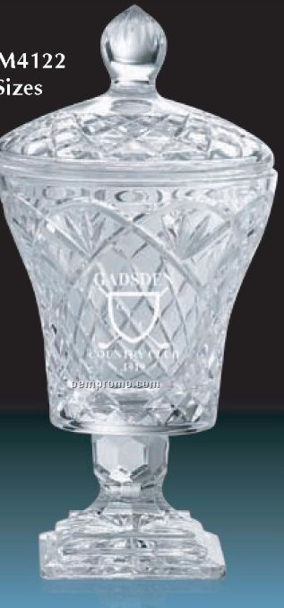 Hand Cut Lead Crystal Vase Awards / 11"