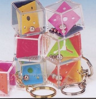 Mini Acrylic Cube Puzzle Key Chain