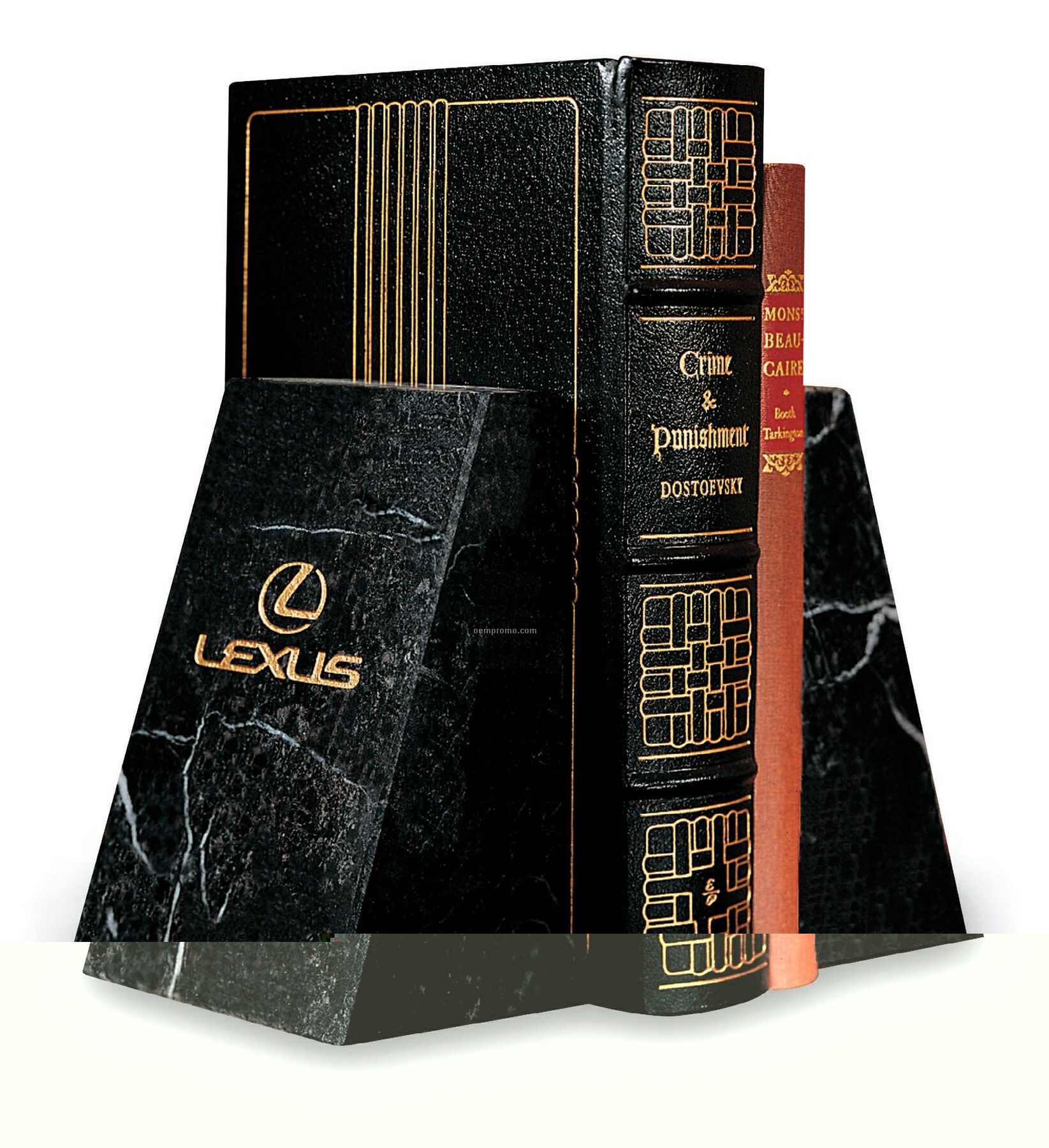 Omni Bookends (Black Marble)