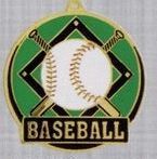 2" Color-filled Stock Medal - Baseball