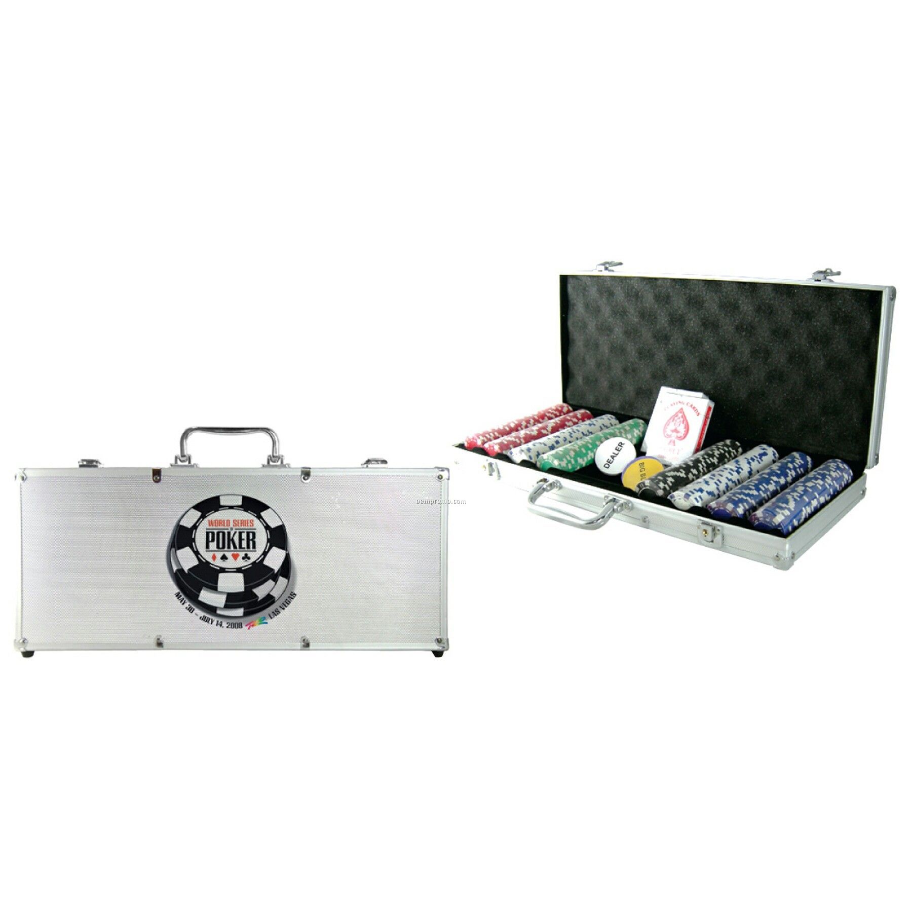 400-piece Poker Chip Set W/Silver Case ( Blank)