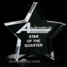 Acrylic Paperweight Up To 20 Square Inches / Star 2