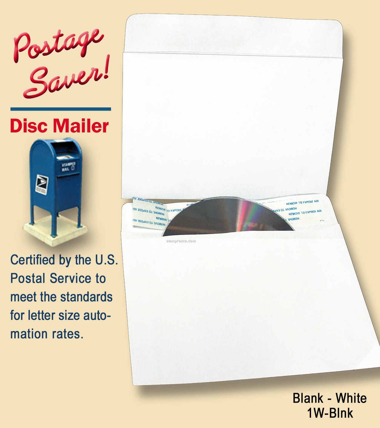 Postage Saver Disc Mailer, Blank