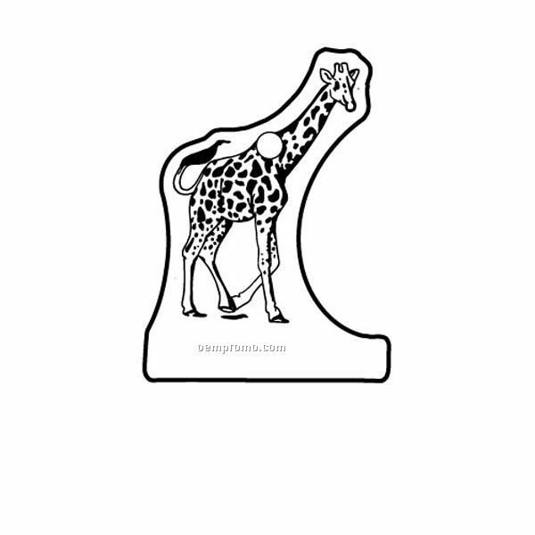 Stock Shape Collection Giraffe W/ Sign Key Tag