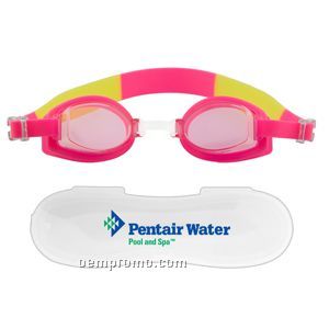 The Porpoise Swim Goggles W/ Case - Pink/ Yellow - 23 Hours