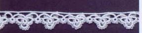 5/8" White Flower Tatting Lace Fabric