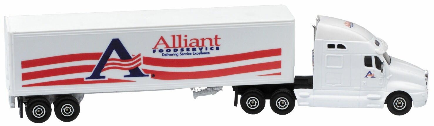 Die Cast Conventional Hauler Truck W/ Trailer & Decal