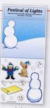 Peel N Play Christmas Sticker Sheet W/ Repositionable Snowman Scene