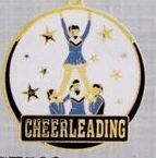 2" Color-filled Stock Medal - Cheerleading