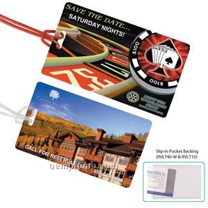 4 Color Process Slip-in Pocket Luggage Tag