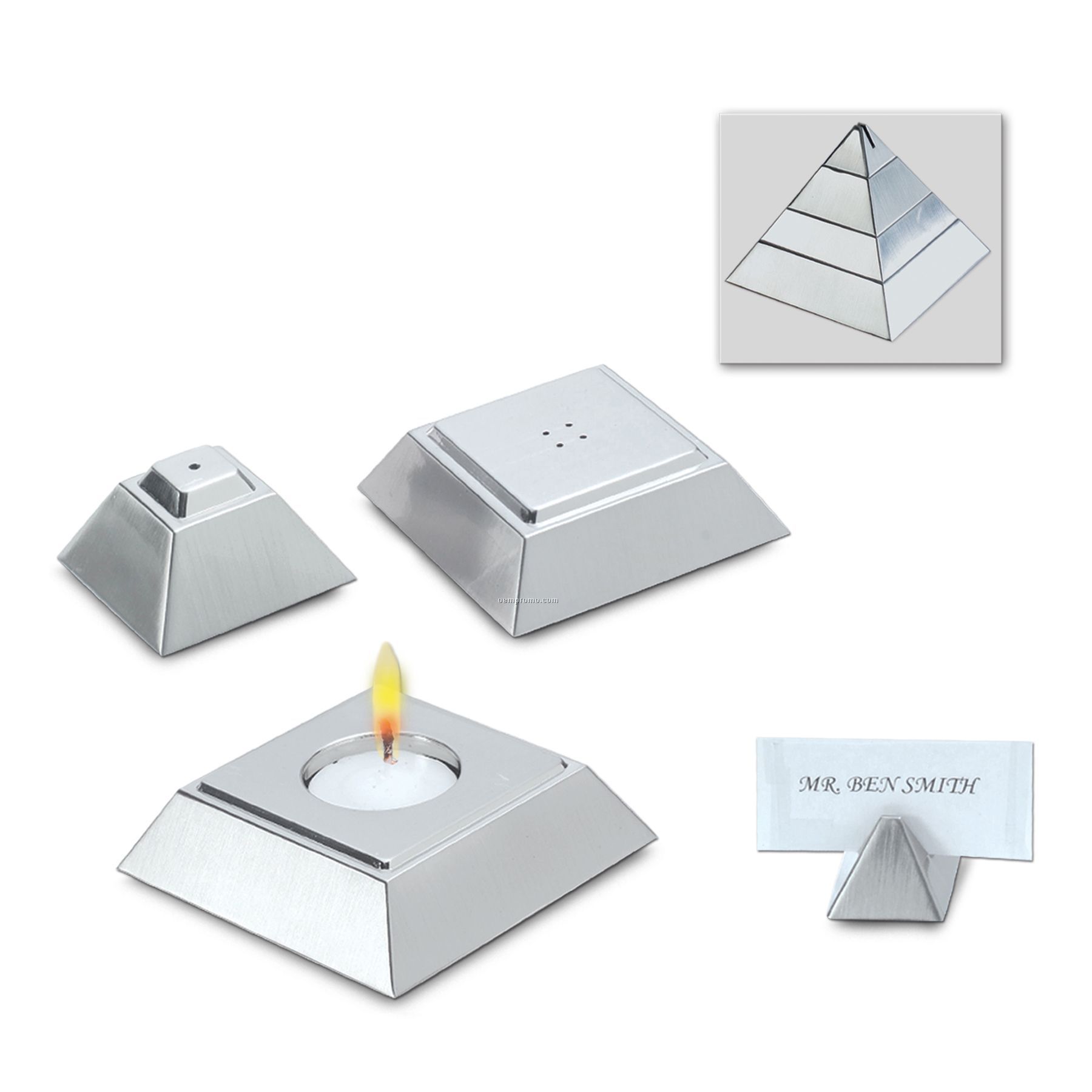 4-in-1 Pyramid Salt & Pepper Shaker