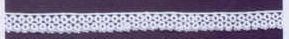 7/16" White Double Curly Cues Tatting Lace Fabric