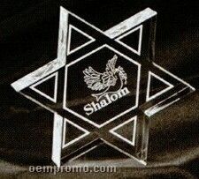 Acrylic Paperweight Up To 20 Square Inches / Star Of David 2