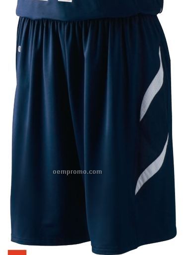 Liberty Ladies Polyester Spandex Basketball Shorts W/ Contrast Trim (White)