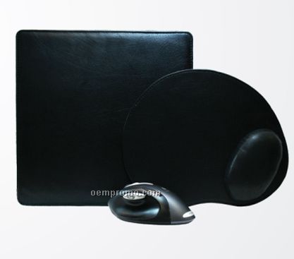 Medium Brown Leather Mouse Pad