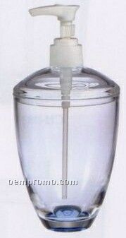 Prism Soap/ Lotion Dispenser Bottle With Blue Reflective Bottom (12 Oz.)
