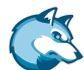Stock Blue Left Profile Husky Head Mascot Chenille Patch