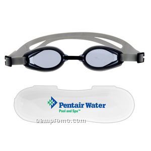 The Porpoise Swim Goggles W/ Case - Smoke Gray/ Black - Direct Import