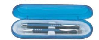 Oval Transparent Plastic 2 Pen Case